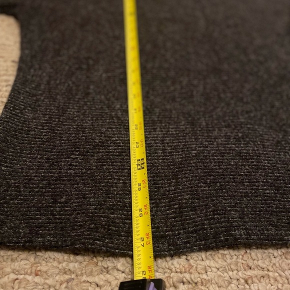 Matty M grey ribbed long sleeve ribbed shirt with mock neck size Medium oversize - Picture 3 of 11